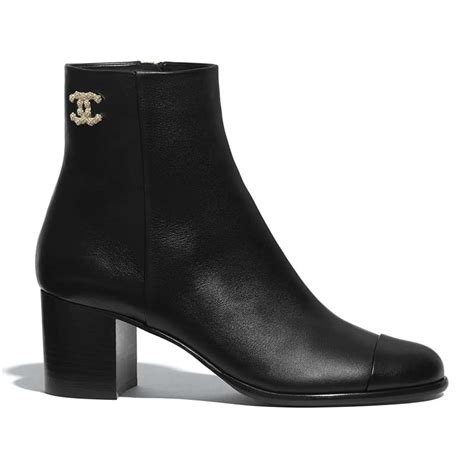 chanel ankle boots black